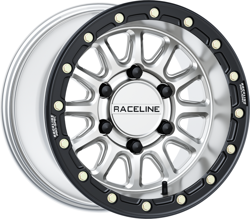 Raceline Wheels 570-2132 A14SB-51060+25 ALPHA HYPER WHEEL 6/139.7 HYPER SILVER/BLK 15X10 (+10MM)