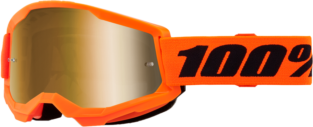 strata 2 junior goggle Strata 2 Junior Goggle Neon Orange Mirror Gold Lens