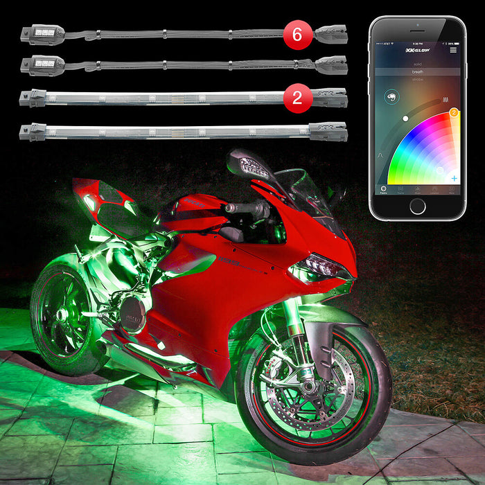 Xk Glow 653-0009 KS-MOTO-MINI MINI ACCENT LIGHT APP KIT 8PC