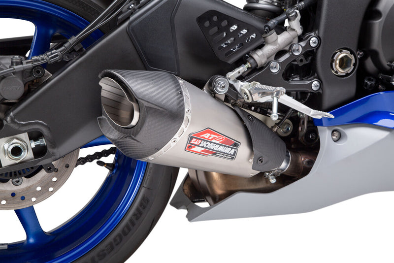 Yoshimura 960-1573 13630BP521 EXHAUST STREET AT2 WORKS SLIP-ON SS-SS-CF