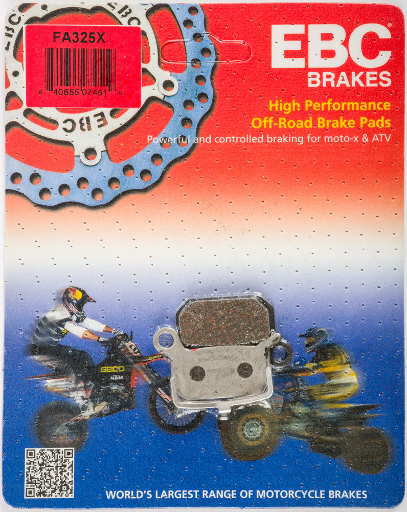 EBC Brake Pads KTM 65SX XC 15-357R - FA325X For LEM Dirt Bikes 2003-2005 | Cobra Dirt Bikes 2004-2006 | Husqvarna TC 50 2020