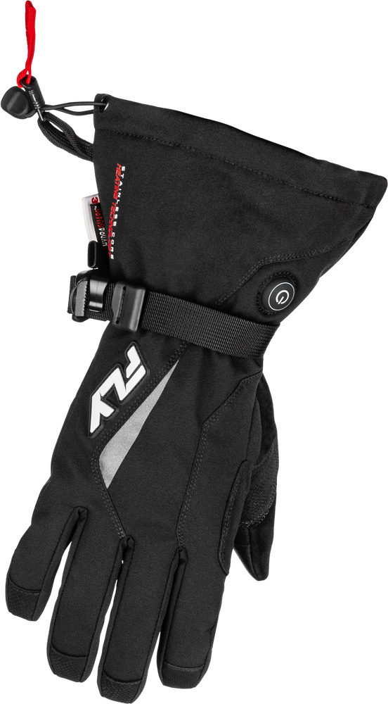 Fly Racing 476-2941S 476-2941S TITLE HEATED GAUNTLET GLOVES BLACK SM