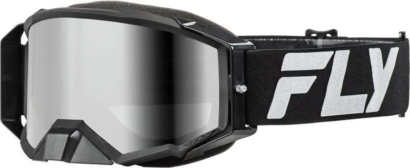 Fly Racing 37-51905 37-51905 ZONE ELITE GOGGLE BLACK/SILVER W/ SILVER MIRROR/SMOKE LENS