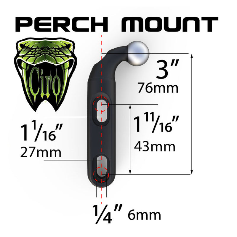 Ciro Accessory Mount - 50111 For Harley Motorcycles 1982-2026 | Indian 2021-2022