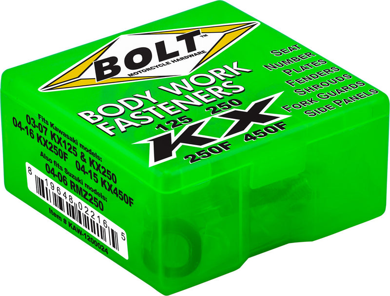 Bolt Full Plastic Fastener Kit KX - KAW-1200024 For Kawasaki Dirt Bikes 2003-2016 | Suzuki RMZ 250 2004-2006