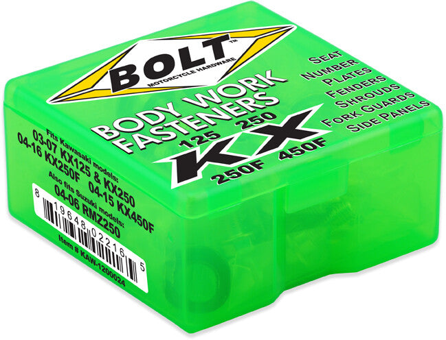 Bolt Full Plastic Fastener Kit KX - KAW-1200024 For Kawasaki Dirt Bikes 2003-2016 | Suzuki RMZ 250 2004-2006