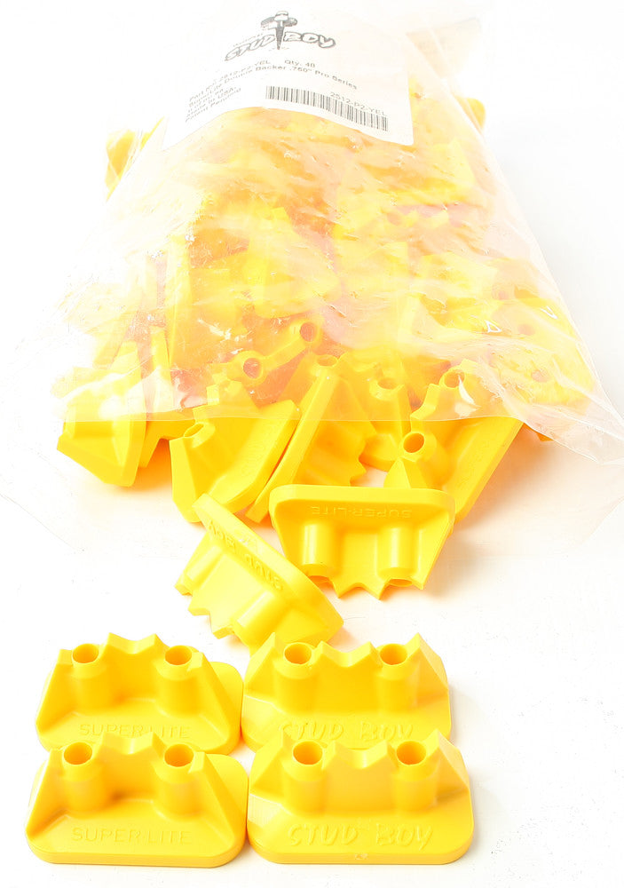 Stud Boy 18-33919Y 2512-P2-YEL SUPER-LITE PRO SERIES DOUBLE BACKERS 0.75" 48/PK YELLOW