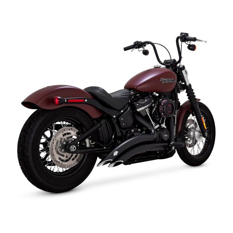 Vance & Hines 46377 HD Softail 18-22 St Bob Big Radius 2-2 Black PCX Full System Exhaust - User 1