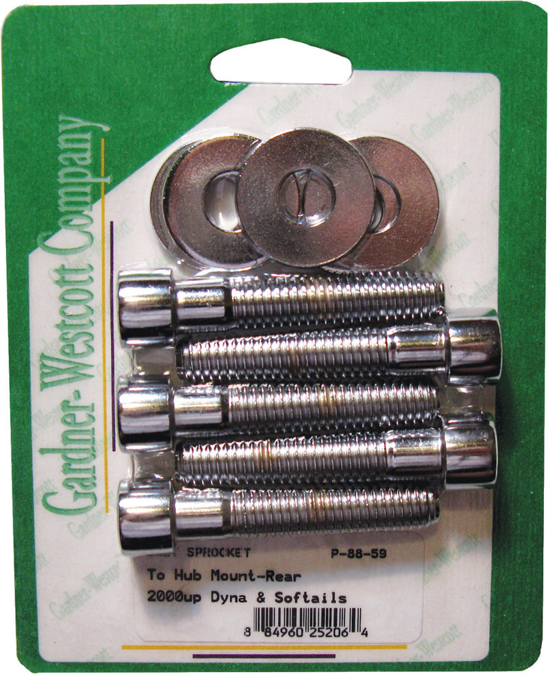 Gardner-westcott 830-1069 P-88-59 PULLEY BOLTS POLISHED FXD/FLST00-06/ FLH/FLT04-06