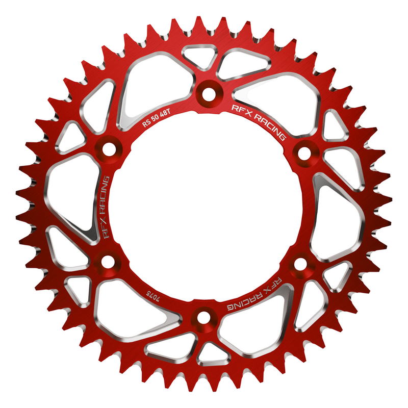 Rfx 739-1109949R FXRS 10-49 99RD ALUMINUM REAR SPROCKET 49T RED HON