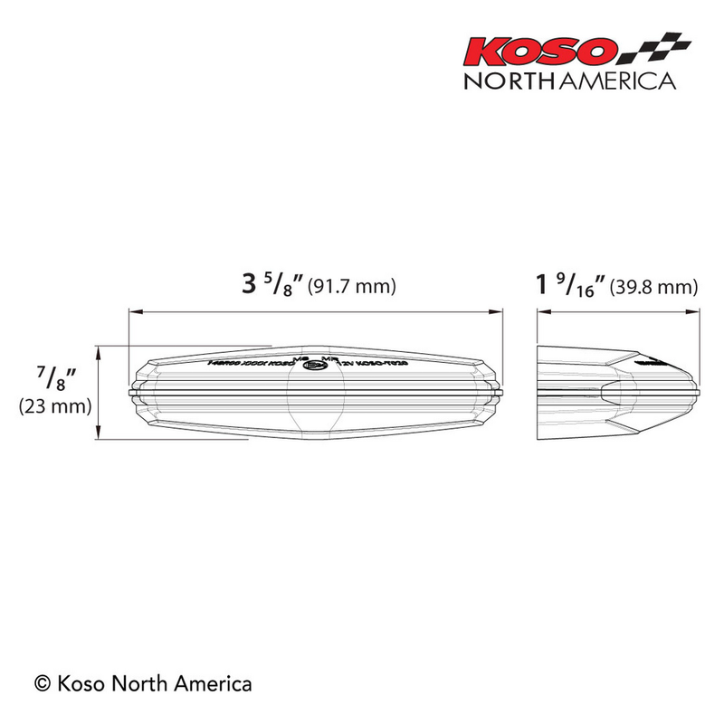 Koso North America GT-06 LED Brake Taillight RED Lens - HB041000
