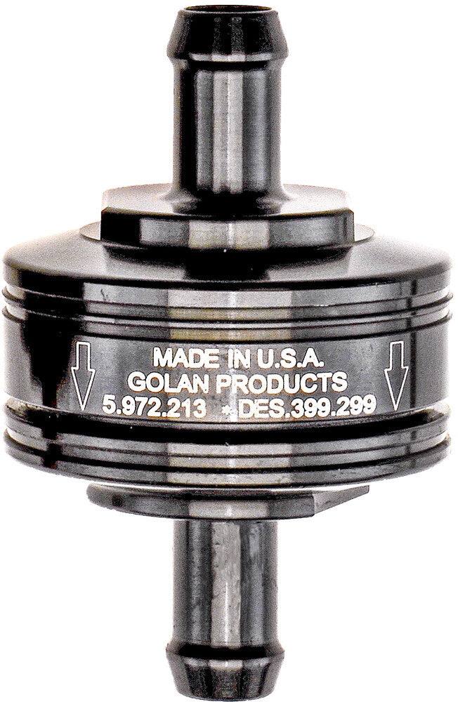 Golan 274-0758 70-250G-BLACK SUPER MINI FUEL FILTER BLACK 1/4" BARB FITTING