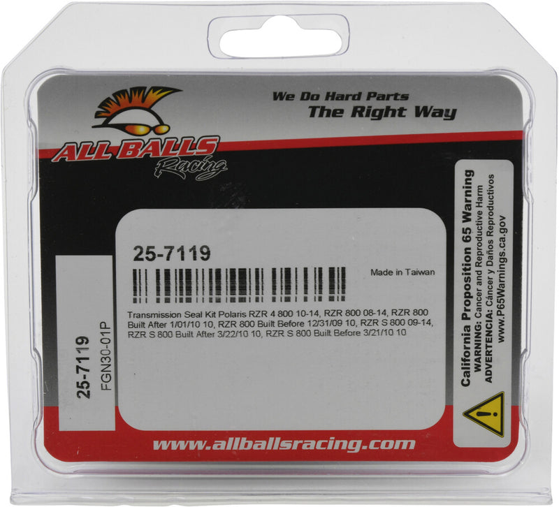 All Balls Transmission Seal Kit - 25-7119 Polaris RZR 2008-2014