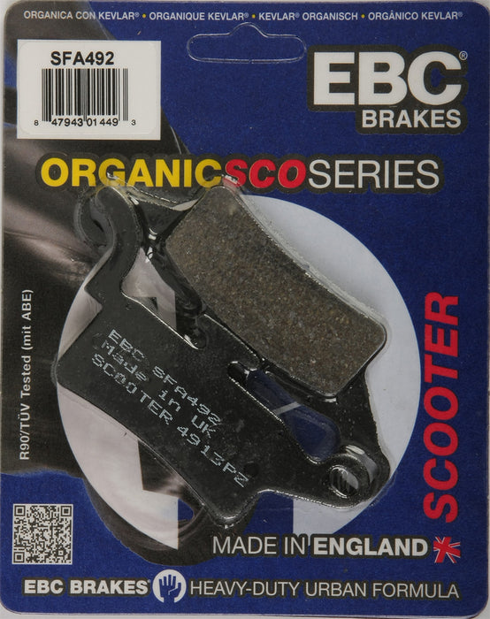 Ebc 153-492 SFA492 BRAKE PADS SFA492 ORGANIC