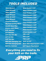 PRP Seats E98 PRP RZR Roll Up Tool Bag With 36pc Tool Kit - Photo - Close Up