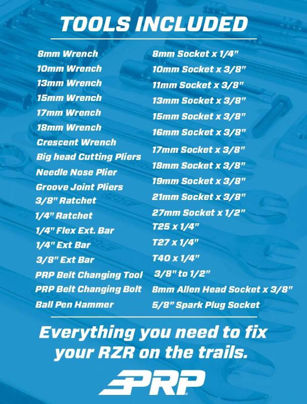 PRP Seats E98 PRP RZR Roll Up Tool Bag With 36pc Tool Kit - Photo - Close Up