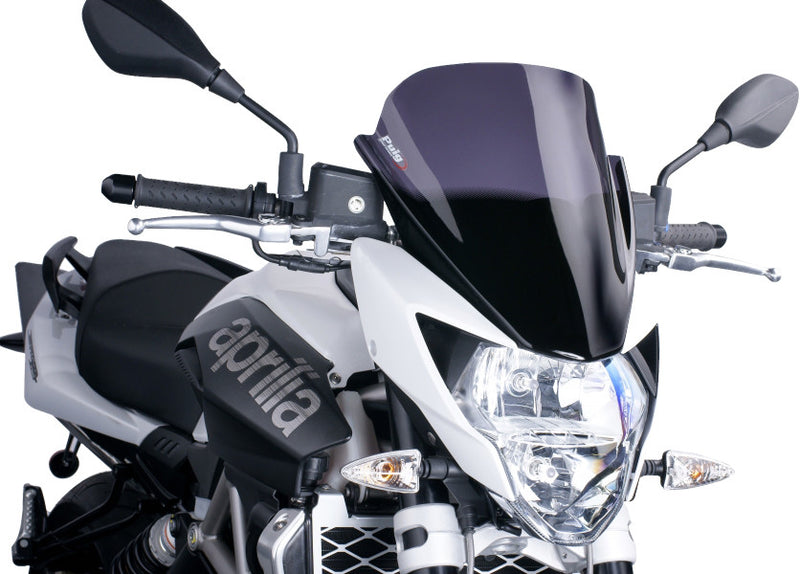 Puig Hi-Tech Parts Windscreen Racing Dark Smoke - 5249F Aprilia Shiver 750 2010-2016