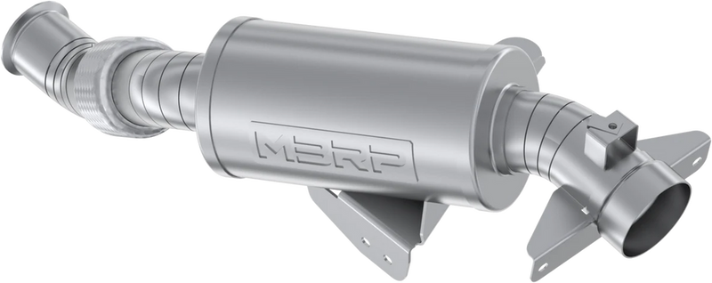 Mbrp Single Slip-ON Turbo Back W 3" Perf. Muff W CAT. Conv. - AT-9223PT Can-Am Maverick 999T 2024-2025