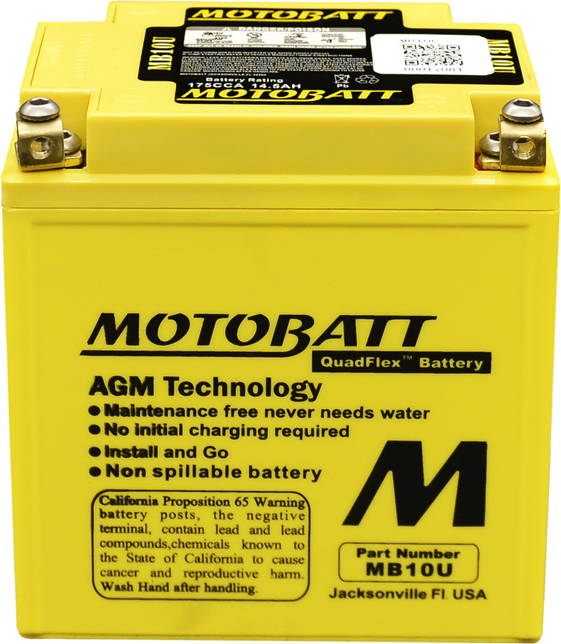 Motobatt 491-1022 MB10U BATTERY MB10U SEALED FACTORY ACTIVATED