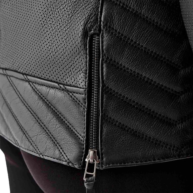 Rst 556-3644008 103644BLK-08 WOMENS ROADSTER AIR D3O JACKET BLACK LEATHER XS