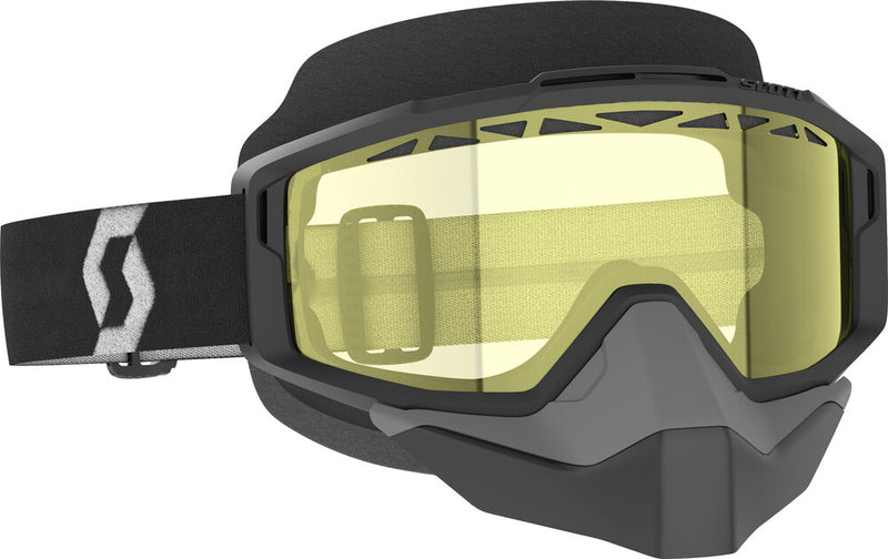 Scott 51-5607 285543-1007029 SPLIT OTG SNWCRSS GOGGLE BLACK/WHITE YELLOW LENS