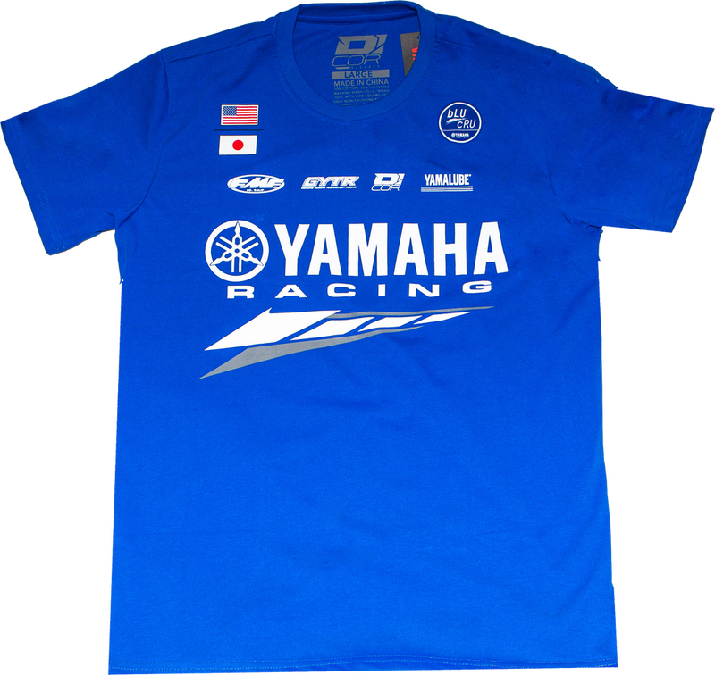 D-cor 862-81142L 80-125-3 YAMAHA FACTORY T-SHIRT BLUE LG