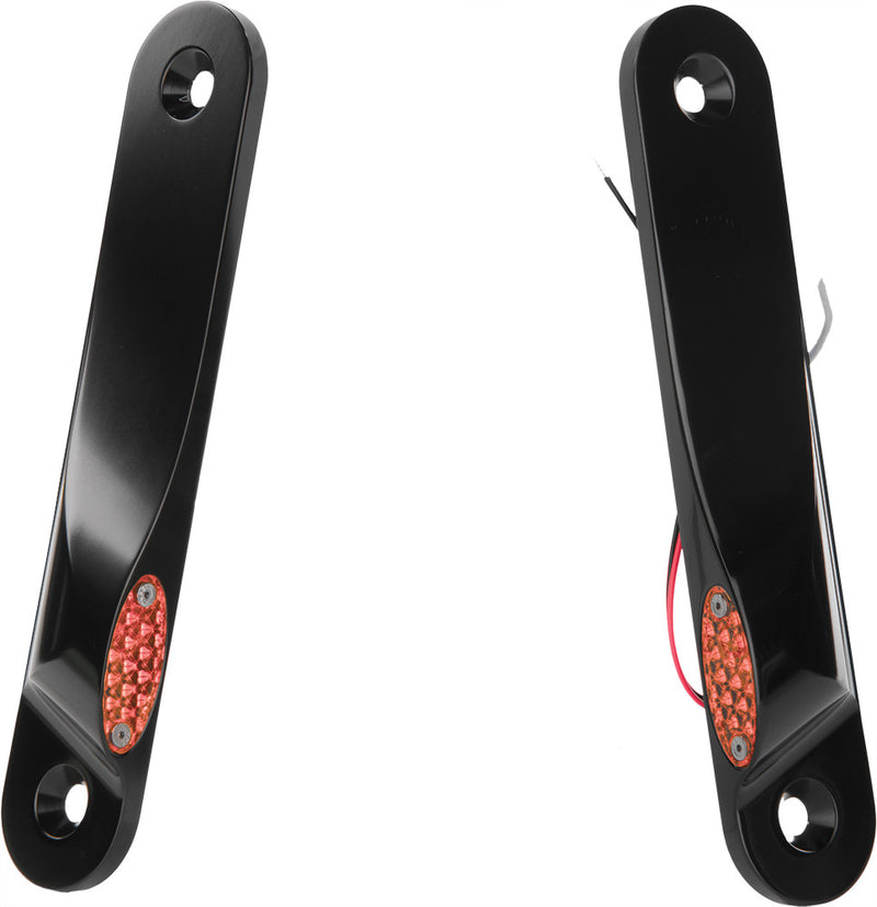 Pro One LED Front Signal Lights Flhx Flht W O Spotlights Black - 909109B For Harley Street Glide 2006-2013
