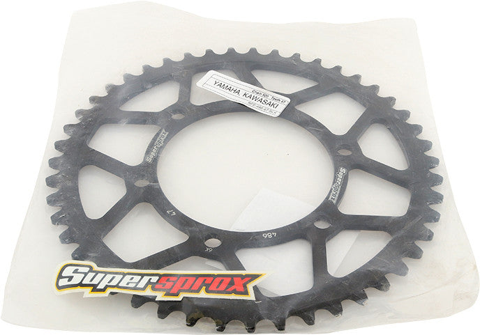 Supersprox Rear Sprocket Steel 47T-520 Black - RFE-486-47-BLK For Husqvarna TC 65 2018-2021 | KTM SX 65 2012-2022 | Yamaha R3 2015-2017