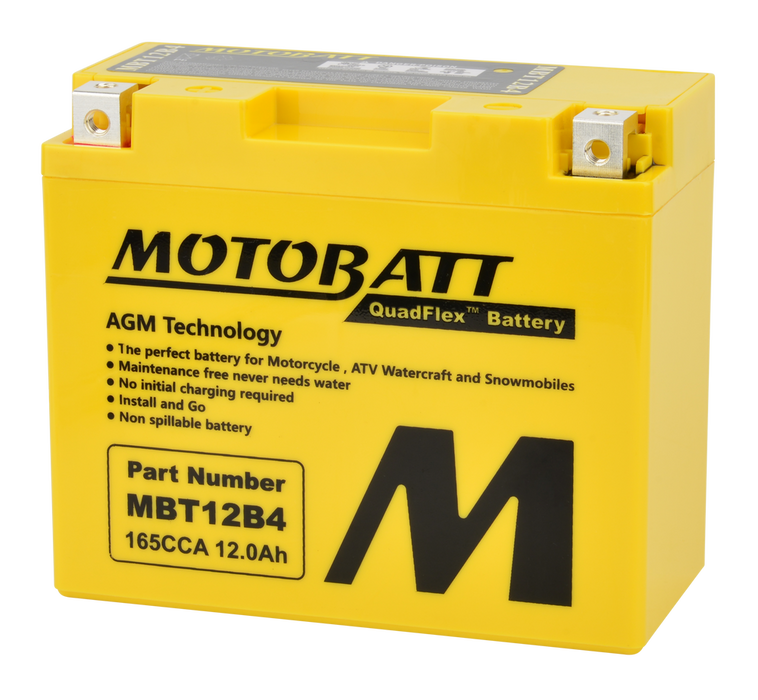 Motobatt 491-1017 MBT12B4 BATTERY MBT12B4 SEALED FACTORY ACTIVATED