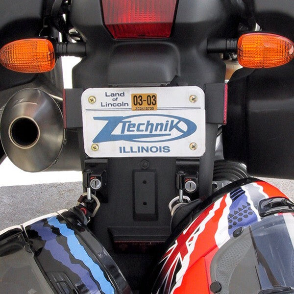 Ztechnik 562-09909 Z5505A LICENSE PLATE BRACKET W/HELMET LOCK BLACK BMW