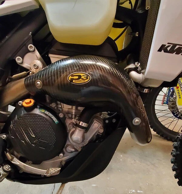 P3 Heat Shield Carbon Fiber KTM HUS - 201056 For Husqvarna FC 250 2023-2025 | KTM SX-F 250 / XC-F 250 2023-2025