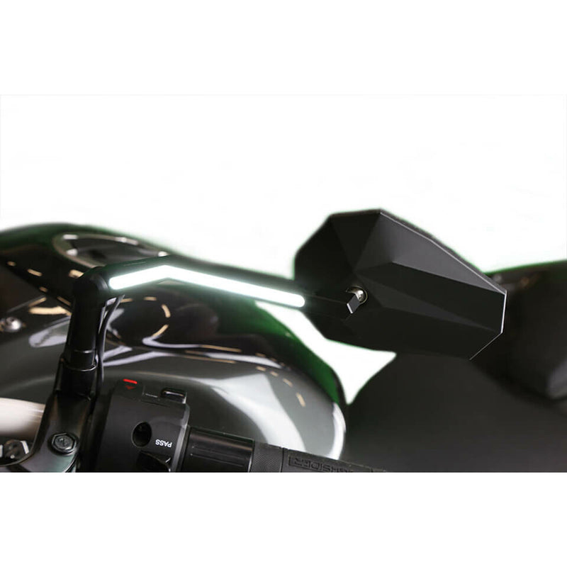 Highsider 58-2207 301-452 STEALTH-X3 DRL MIRROR PAIR MATTE BLACK