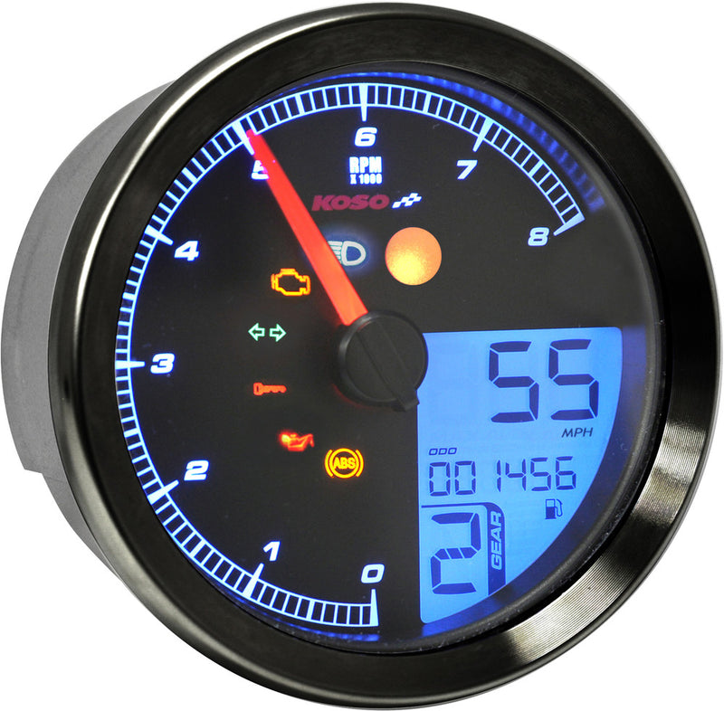 Koso North America Koso TNT-B Gauge Black Yamaha Bolt - BA051310 Yamaha 950 Bolt / 950 Sport Heritage / 950 Bolt Spec 2014-2020