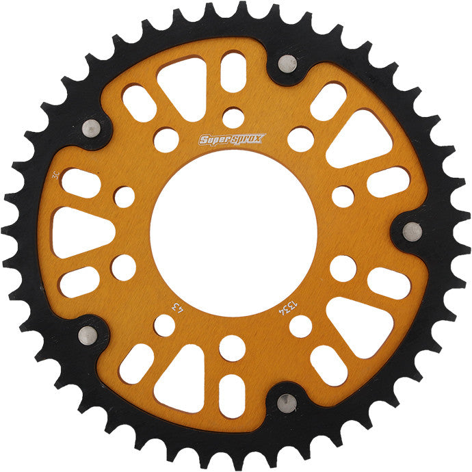 Supersprox Rear Stealth Sprocket Aluminum Steel 43T-530 GLD Honda TRI - RST-1334-43-GLD Triumph Motorcycles 1991-2004