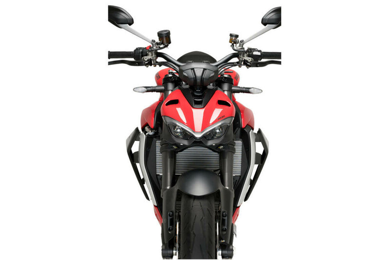 Puig Hi-Tech Parts Downforce Side Spoilers Black DUC - 21475J Ducati Streetfighter 2022-2024