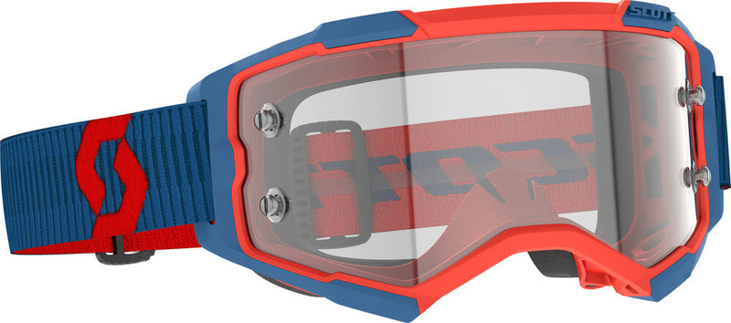 Scott 51-5569 274514-7698113 FURY GOGGLE DRK BLUE/NEON RED CLEAR WORKS