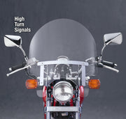 National Cycle NC125A 83-22 Harley XL/FXR/D/17-25 Hon/07+ Kaw Dakota 3 W/low Turn Signals Windshield-clr - User 1