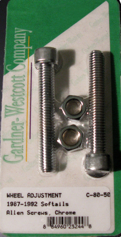 Gardner-westcott 830-1050 C-80-50 REAR WHEEL ADJUSTMENT BOLTS 87-92 SOFTAIL MODELS REAR