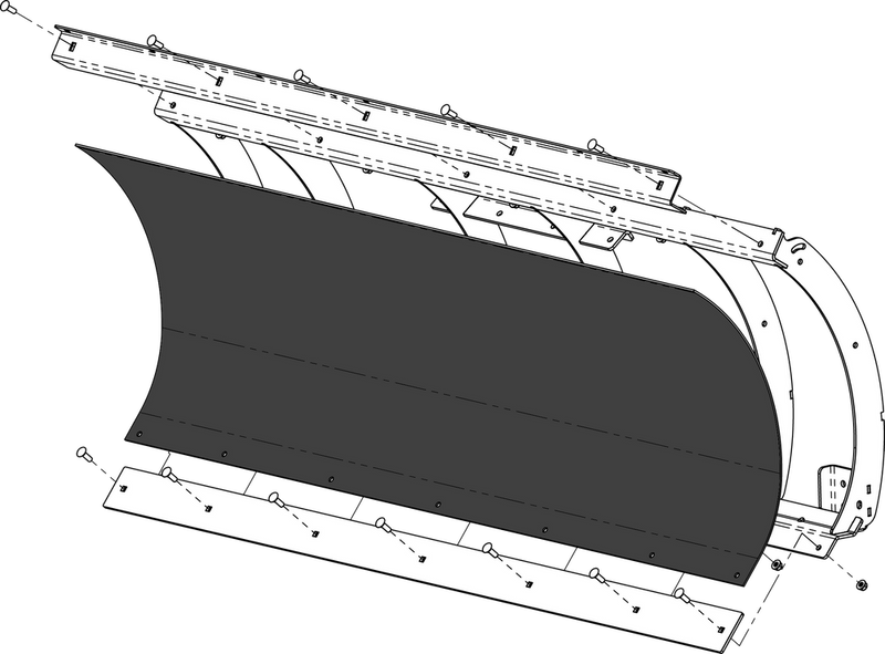 KFI Products Poly Blade Replacement 72" Blade Face - 105868-R