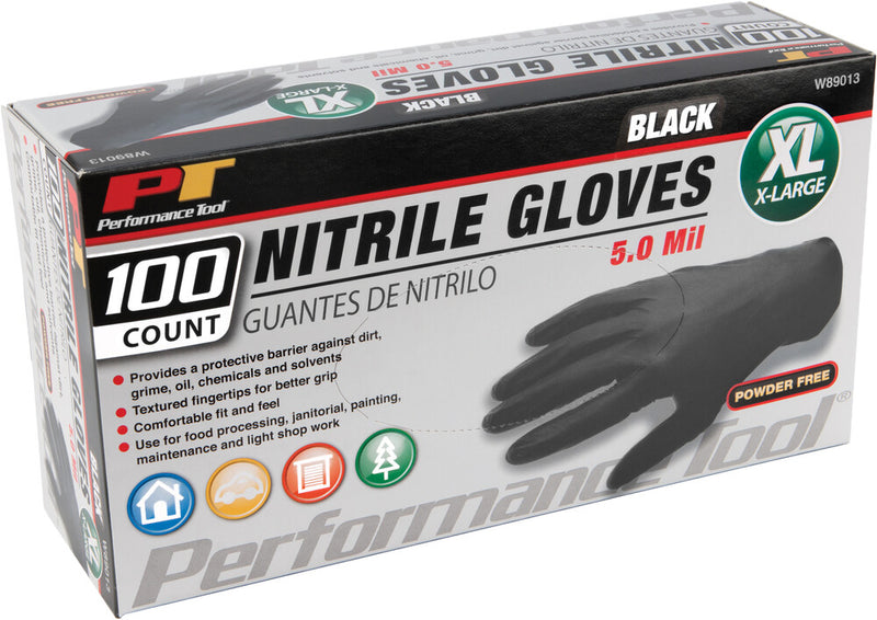 Performance Tool 117-1173 W89013 NITRILE GLOVES X-LARGE/100