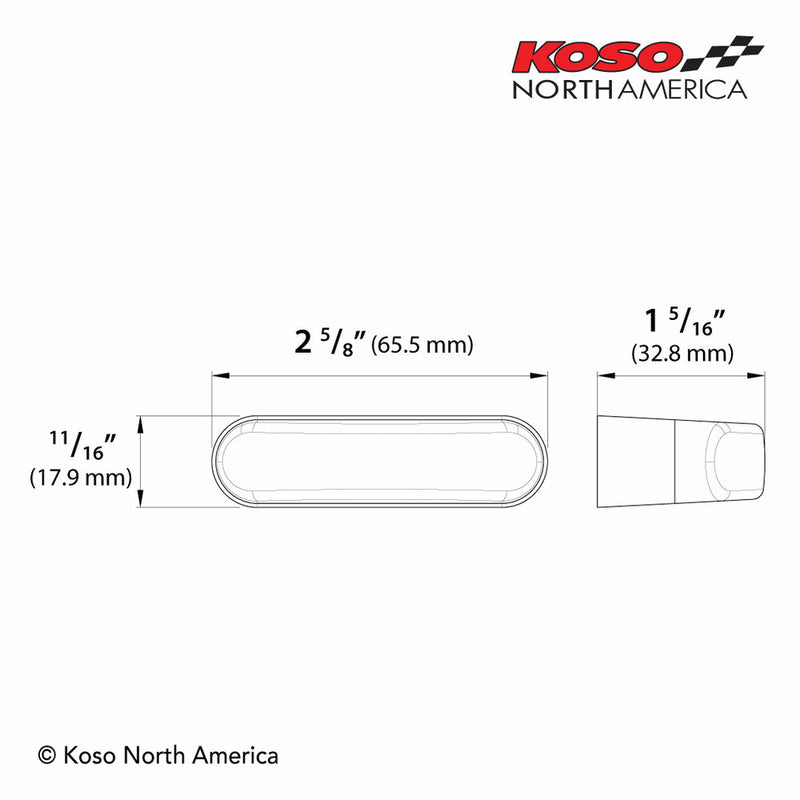 Koso North America 27-5973 HB040000 GT-05 LED BRAKE/TAIL LIGHT SMOKE LENS
