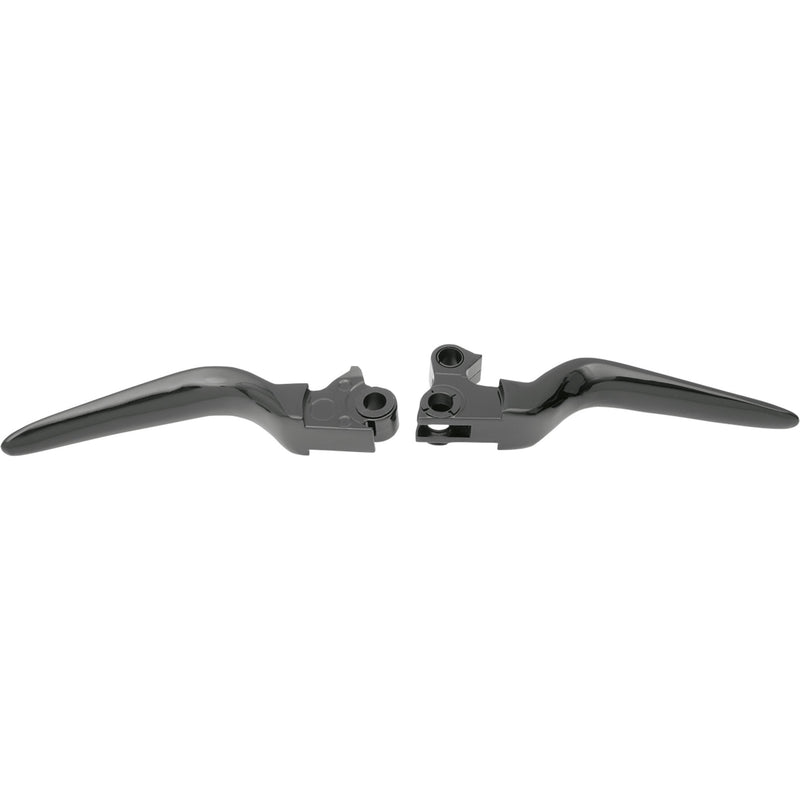 Drag Specialties Custom Lever Set Satin Black For Harley Motorcycles 1996-2017