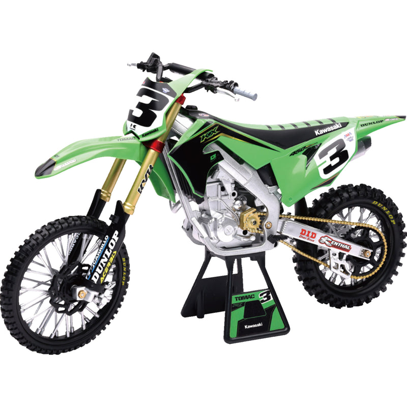 NEW RAY TOYS 7001-0068 49663 Kawasaki Race Team Bike 2019 - eli tomac - 1:6 scale - green/black