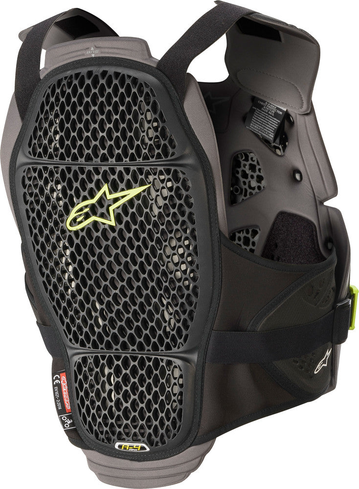 Alpinestars 482-62120 6701520-1155-XS/S A-4 MAX CHEST PROTECTOR BLK/ANTH/FLUO YLW XS/SM