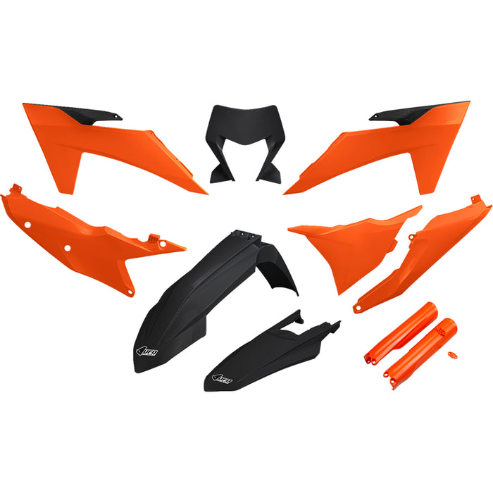 UFO 1403-4333 KTKIT530F@333 Replacement Plastic Body Kit Body Kit - Orange/Black - KTM - EXC-F