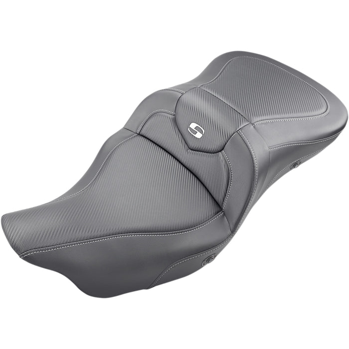 SADDLEMEN 0801-1204 808-07B-185THC Roadsofa™ Trike Seat - Heated - Carbon Fiber - Without Backrest - '09-'23 FLHTCUTG