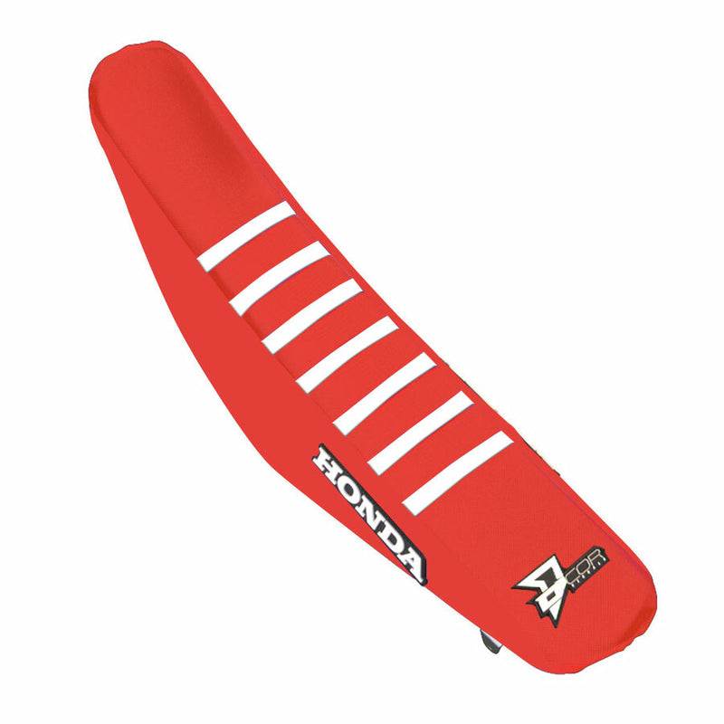 D'cor Visuals D-Cor Seat Cover RED With White Ribs - 30-10-127 Honda CR125R / CR250R 2002-2007