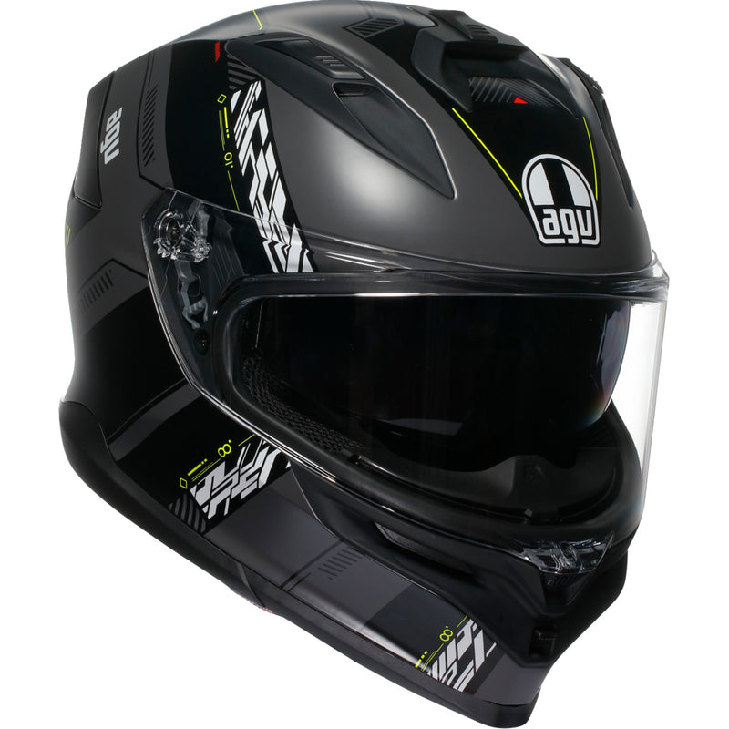 AGV K7 Kyber Helmet - Matte Gray/Yellow Fluo