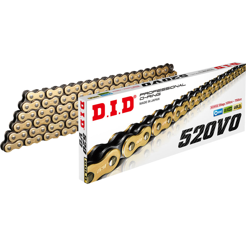 DID 1222-0629 M520VOG120FB 520 VO Drive Chain gold & black - 120 link