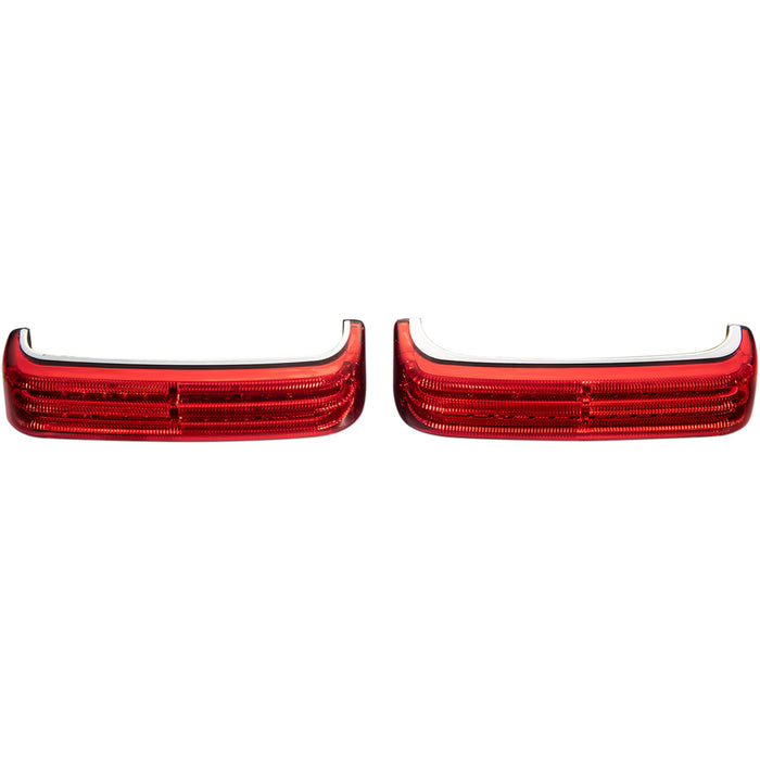 CUSTOM DYNAMICS 2040-2573 PB-SBSEQ-BCM4CR ProBEAM® LED Sequential BAGZ™ Saddlebag Lights - Chrome/Red